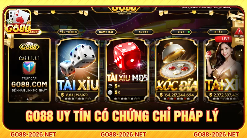 GO88 là địa chỉ uy tín có chứng chỉ pháp lý