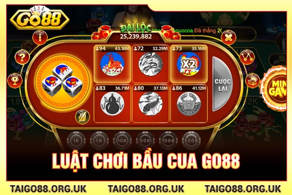 Luật chơi chi tiết game bầu cua GO88